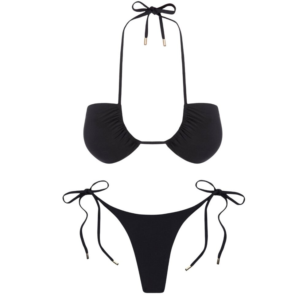 Monday Swimwear Black Bikini Set